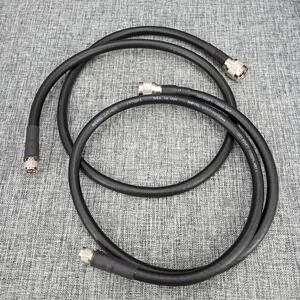 3' 2X Andrew CNT400 LMR400 N Male to Mini UHF Male RF Coax Jumper Cable 50 Ohm